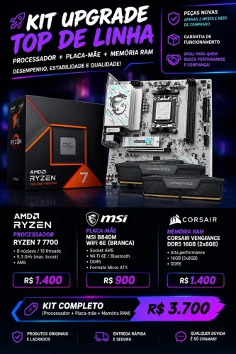 Kit placa mae processador e memoria ram kit dos sonhos é barato