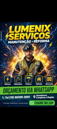 Eletricista e Encanador Campinas | Pintura | Reformas | Lumenix?.