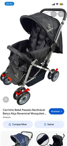 Carrinho de bebê novo