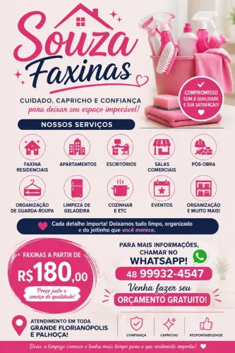Limpeza com amor e dedicação 
