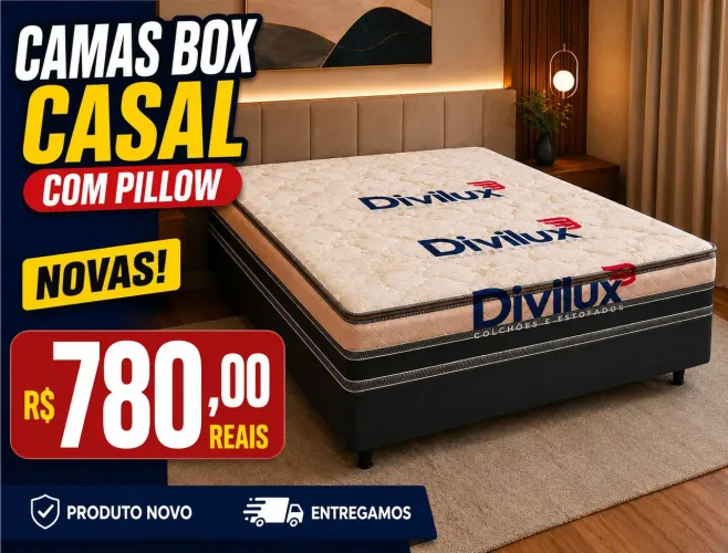 CAMAS BOX COM PILLOW CASAL