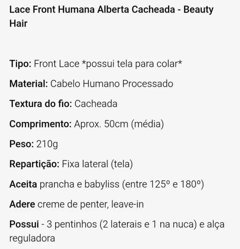 Lace Front Humana Cacheada