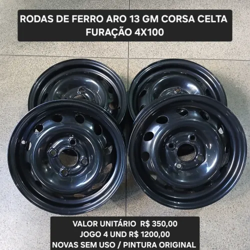 Rodas aro 13 4x100 novas sem uso Zero km!