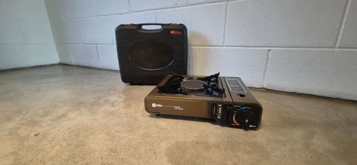 Fogareiro NTK Duo Ceramik + 31 Cartuchos de Gás Campgas - Kit Completo