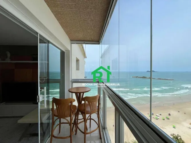 Apartamento frente mar com 4 quartos (4 suítes), 1 vaga à venda em Pitangueiras, Guarujá