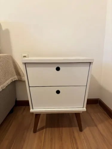 2 Mesas de Cabeceira / Criado Mudo Dream Branco
