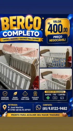 Vende 1 Berço americano completo 