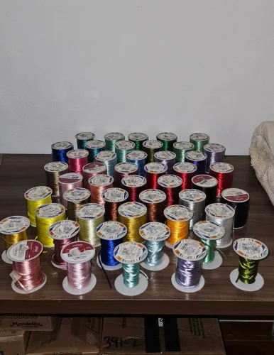 Cordões de Cetim Rabo de rato, Cordões em Algodão crú Aviamentos Aprox. 55un