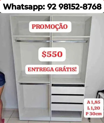 Closet básico super espaçoso 