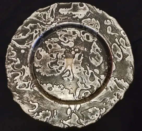 Prato decorativo Prateado 46cm (importado pela Vacheron do Brasil)