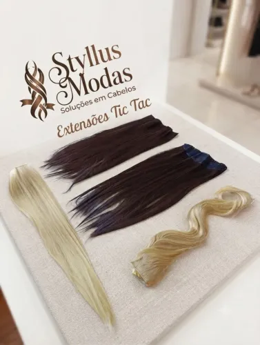 Apliques extensão/ e peruca semelhante ao cabelo humano 
