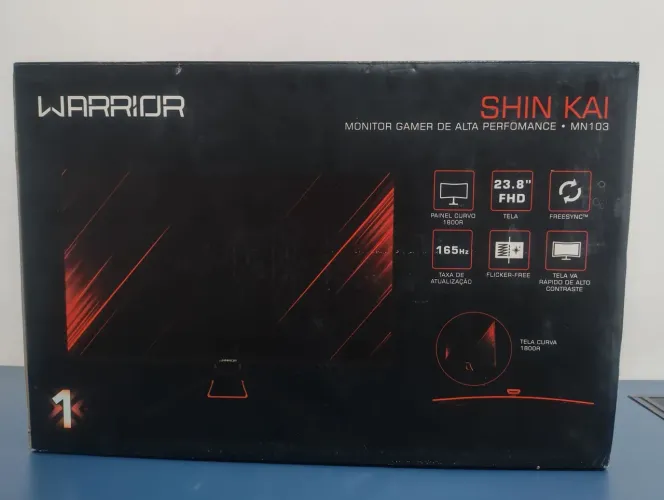 Monitor gamer Warrior / 23.8 p / 165hz / Curvo/ COM DEFEITO NO PAINEL (T-CON) Leia legenda