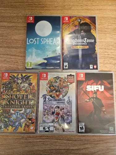 Lote 01 Switch - Sifu, Lost Sphear, Suikoden, Shovel, Kingdoom come deliverance