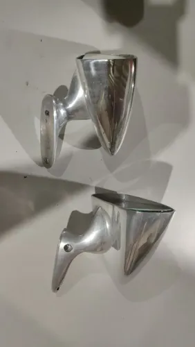 Par retrovisor alumínio Opala SS, Maverick, Chevette, Fusca