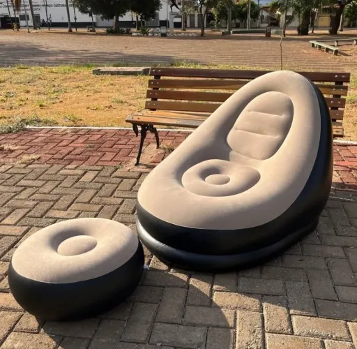 Puff poltrona inflável