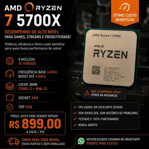 Processador Ryzen 7 5700x