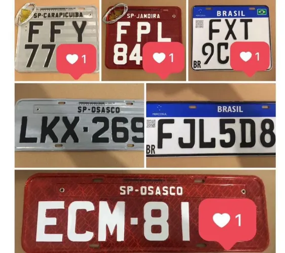 Placa Mercosul 200 placa cinza 270