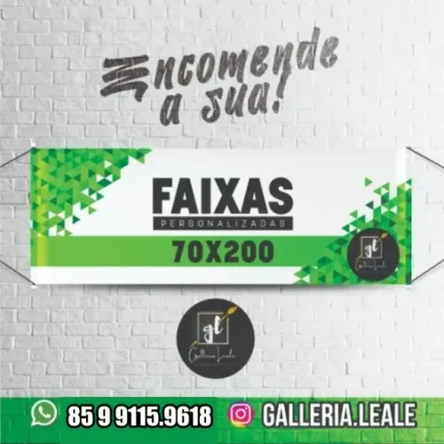 Faixa em Lona 0,70 x 2,00 m