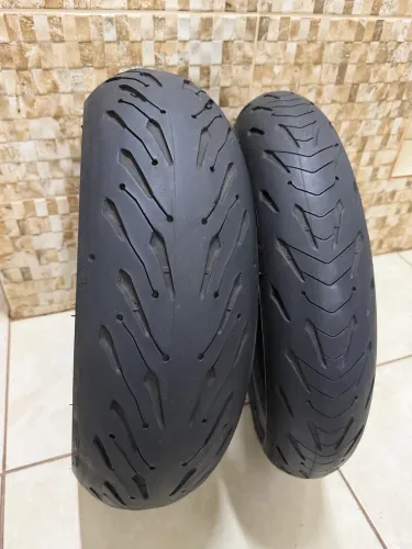 Par Pneu Moto 120/70-17 E 180/55-17 Michelin Road 6