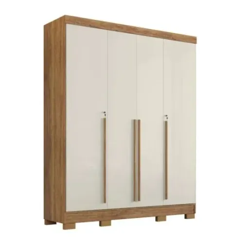 Guarda Roupa Casal 4 Portas 3 Gavetas Dividimos Em Até 10x Sem Juros