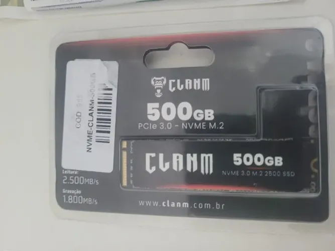 Ssd m2 nvme 500gb novo marca clanm original lacrado garantia  so 399 temos memoria ddr4 8g