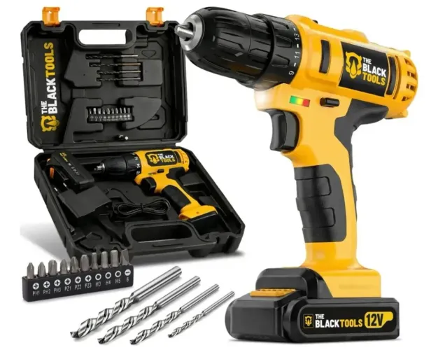 Parafusadeira e Furadeira 12V Black Tools com Maleta 