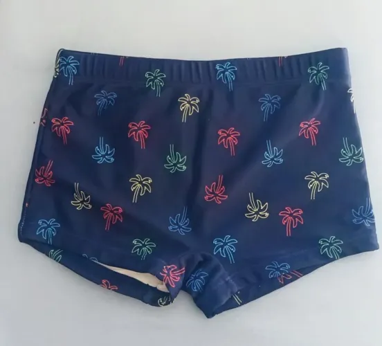Sunga Boxer infantil azul marinho Tam 8 anos