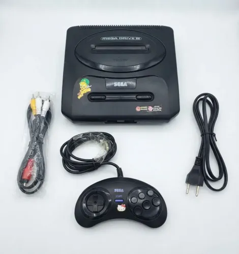 Console Mega Drive 3 Tectoy Original + 10 Jogos na Memória (Show do Milhão)