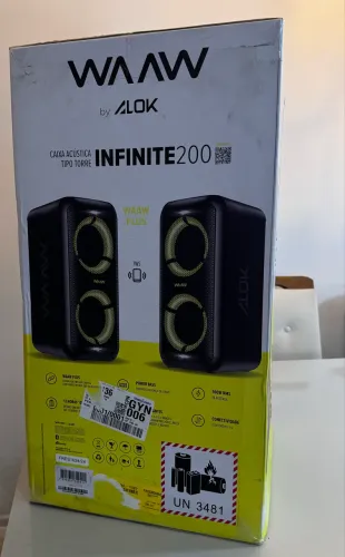Caixa de som INFINITE 200 waaw by alok