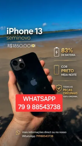 IPHONE 13 128GB BEM NOVINHO, TODO ORIGINAL, NÃO É VITRINE