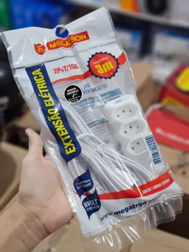 Extensão Elétrica de 3 metros ( Bivolt 127/220 volts) . Whatsapp na descrição!