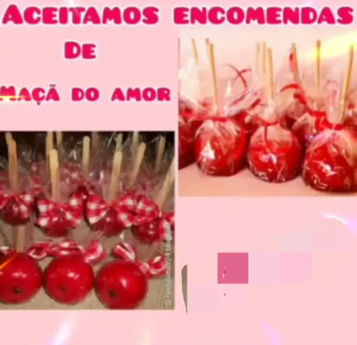 Aceito encomendas de maçã do Amor