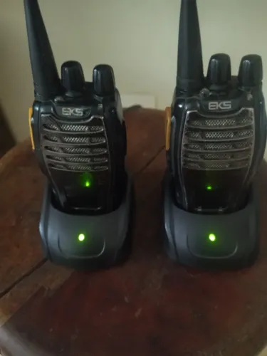 2 Rádios comunicadores EKS 16 canais funcionando