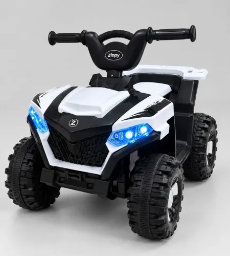 Quadriciclo Infantil Elétrico 4 Rodas - Carrinho Infantil Esportivo branco e preto