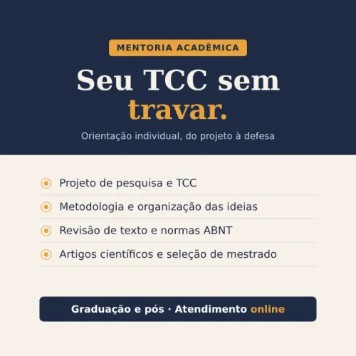 Mentoria Acadêmica: TCC, Artigos, ABNT e Seleção de Mestrado