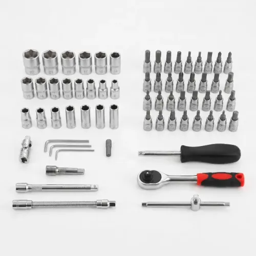 Kit De Ferramentas 46 Peças Jogo De Soquetes Chave Catraca Reversível Com Maleta