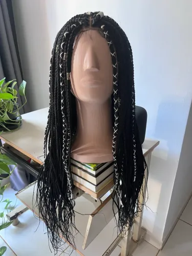 Peruca Lace Front Box Braids da Emeldas Braids
