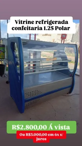 VITRINE PARA CONFEITARIA POLAR 1.25MT USADO COM GARANTIA