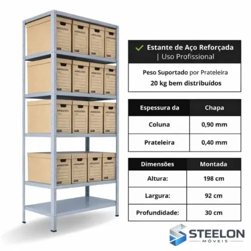 Estante De Aço 06 Prateleira promoçao