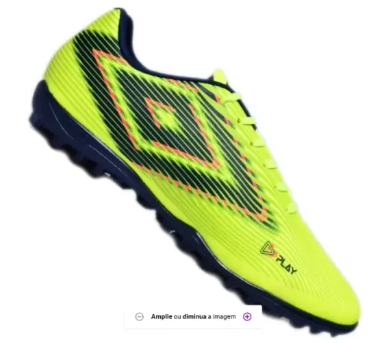 Chuteira Society Umbro Play Flúor n° 44 Amarela