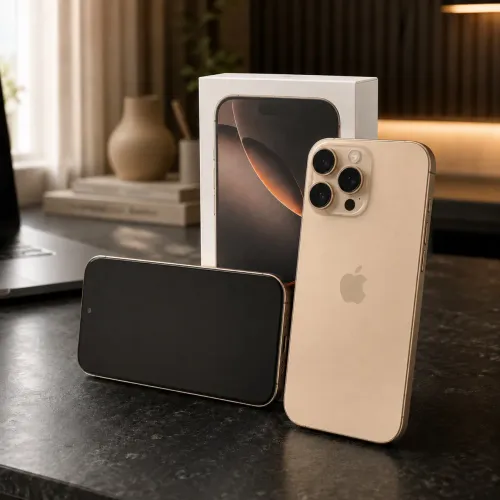 iPhone 16 Pro Titânio Deserto 94% Bateria + Caixa - 256g