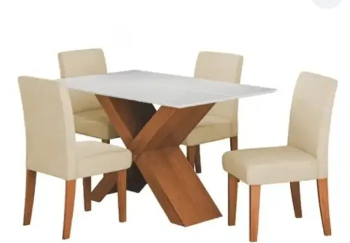 Conjunto mesa de jantar + 4 cadeiras
