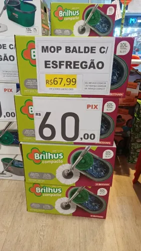 MOP COMPACT ESFREGÃO GIRATORIO BALDE 10L 13L PROMOÇÃO
