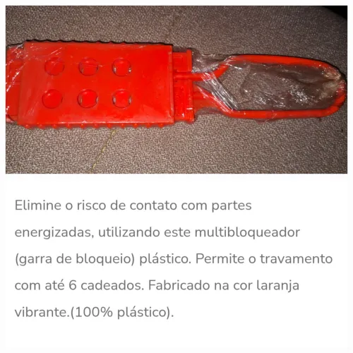 Garra de bloqueio para 6 cadeados.