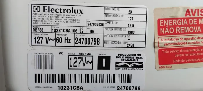 Microondas eletrolux 23. Litros 