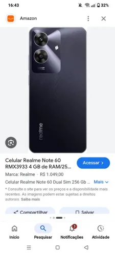 Troco Android realmente note 60 em iphone