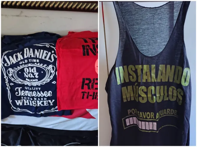 Camisetas tamanho unico estilo Mamãe tô forte 4 camisetas novas  