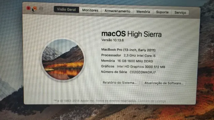 MacBook Pro 13" Early 2011 | Core i5 | 16GB RAM | SSD 1TB | Leia a descrição