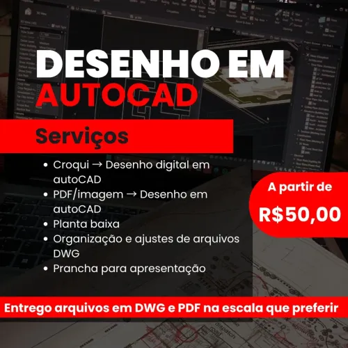 Transformo seu croqui em desenho digital no AutoCAD