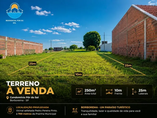 Condomínio Pôr do Sol - Borborema - SP - Terreno em Oferta no Condomínio Pôr do Sol em Bo